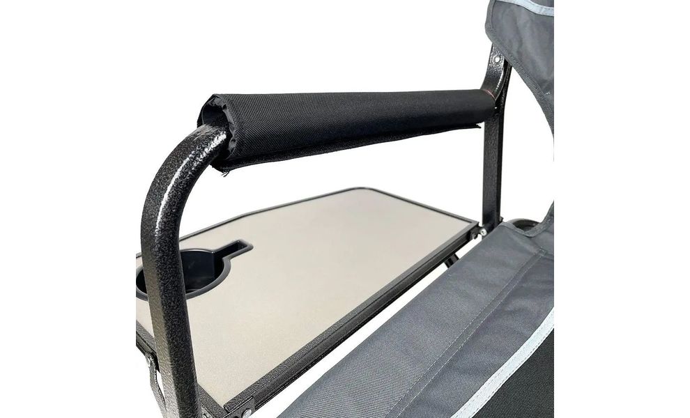 Кемпінгове розкладне крісло зі столиком BaseCamp Rest (Grey/Black), Колір виробника: Grey/Black, зображення 4