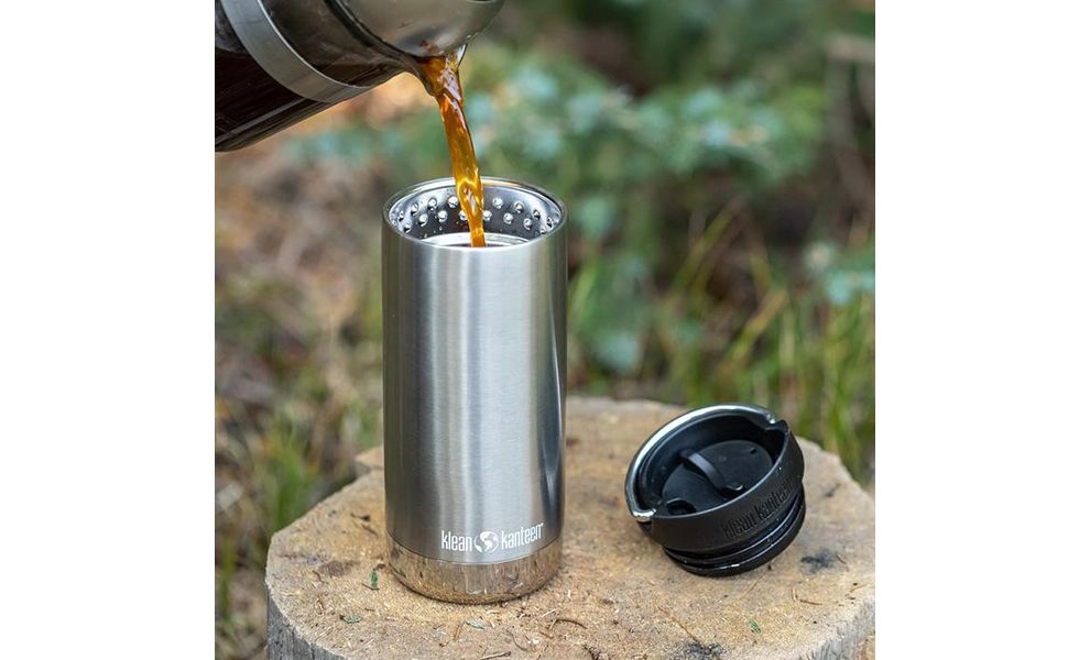 Термокружка для кави Klean Kanteen TKWide Cafe (Brushed Stainless) на 355 мл: герметична кришка, Об'єм: 355, Колір: Brushed Stainless, зображення 5