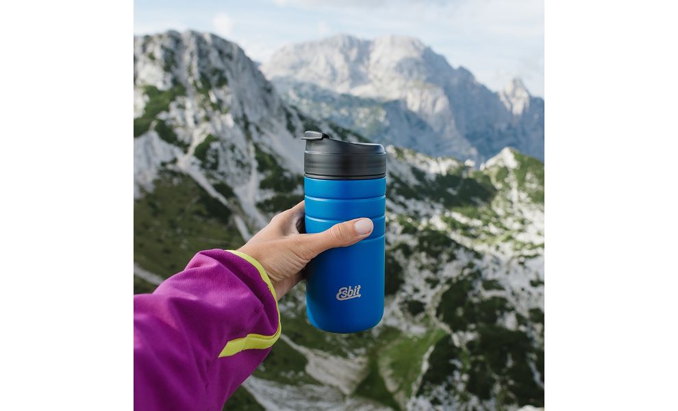 Термокружка для кави з поїлкою Esbit Majoris Flip-Top (Polar Blue) на 450 мл, Об'єм: 450, Колір: Polar Blue, зображення 6