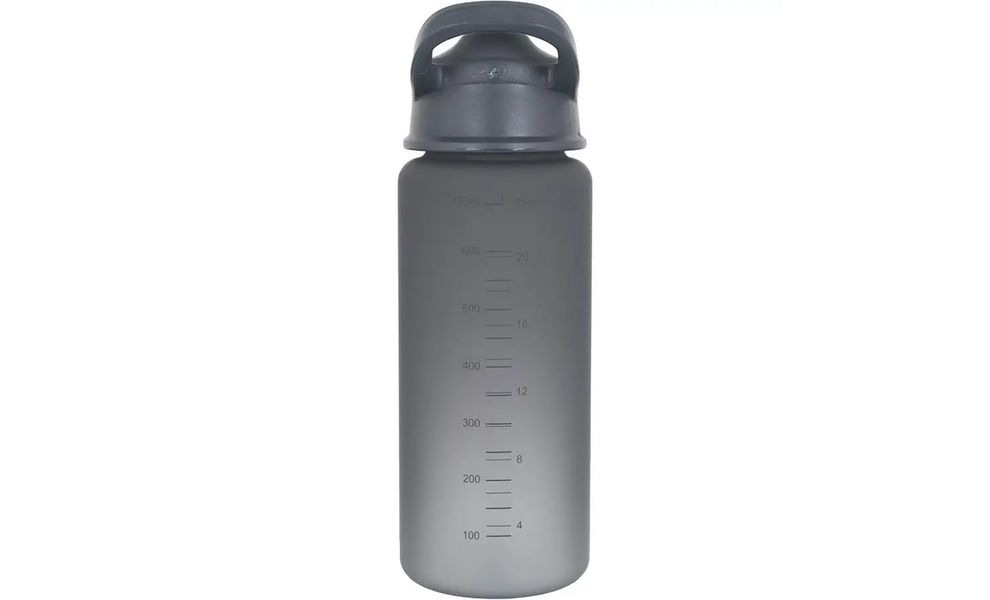 Спортивна пляшка для води з поїлкою та трубочкою Lifeventure Flip-Top (Grey) на 750 мл, тритан, Об'єм: 750, Колір виробника: Grey, зображення 4