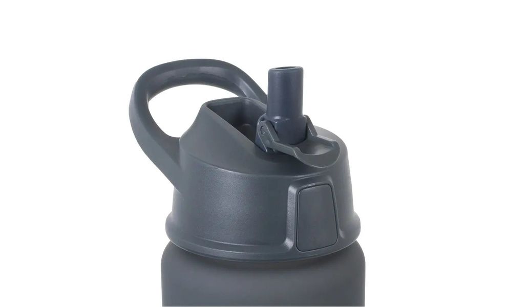 Спортивна пляшка для води з поїлкою та трубочкою Lifeventure Flip-Top (Grey) на 750 мл, тритан, Об'єм: 750, Колір виробника: Grey, зображення 8
