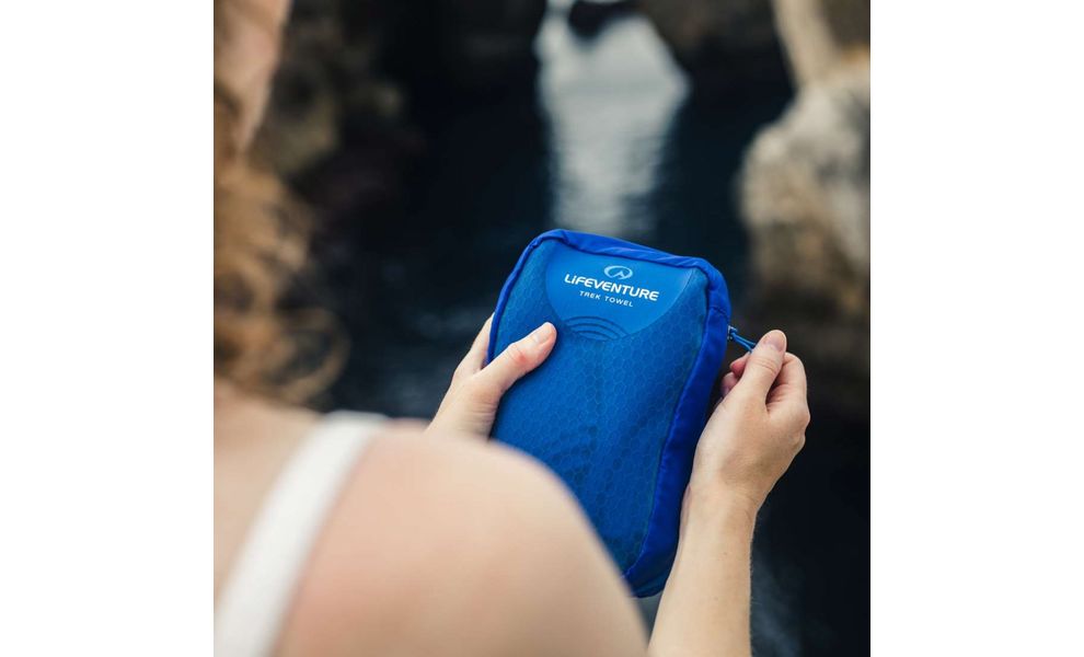 Швидкосохнучий рушник з мікрофібри з чохлом Lifeventure Micro Fibre Comfort - Giant (Blue), 150x90 см, Тип розміру: Giant, Колір: Blue, зображення 8