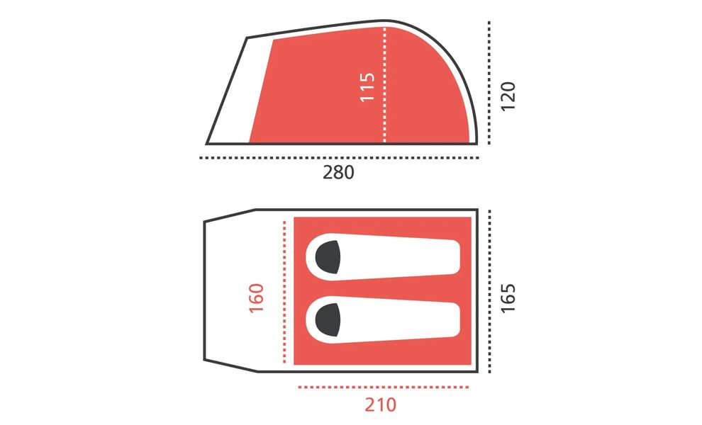 2-місний намет Grand Canyon Topeka 2: двошаровий, з тамбуром, Кількість місць: 2, Матеріал каркасу: склопластик, Колір: Capulet Olive, зображення 2