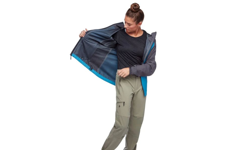 Штормівка жіноча Black Diamond Highline - 745001 (9143/Fjord Blue-Anthracite), Колір виробника: 9143/Fjord Blue/Anthracite, Розмір: S, зображення 5