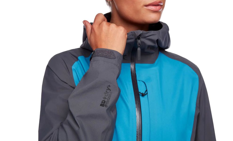 Штормівка жіноча Black Diamond Highline - 745001 (9143/Fjord Blue-Anthracite), Колір виробника: 9143/Fjord Blue/Anthracite, Розмір: S, зображення 8