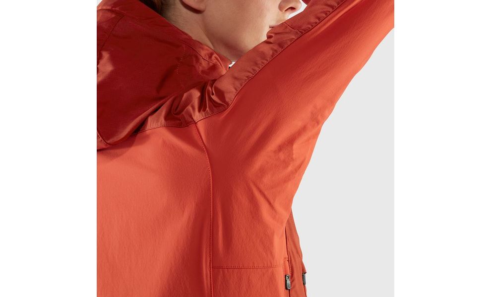 Штормівка жіноча Fjallraven Abisko Lite Trekking - 86131 (321-333/Cabin Red-Rowan Red), Колір виробника: 321-333/Cabin Red/Rowan Red, Розмір: XS, зображення 7