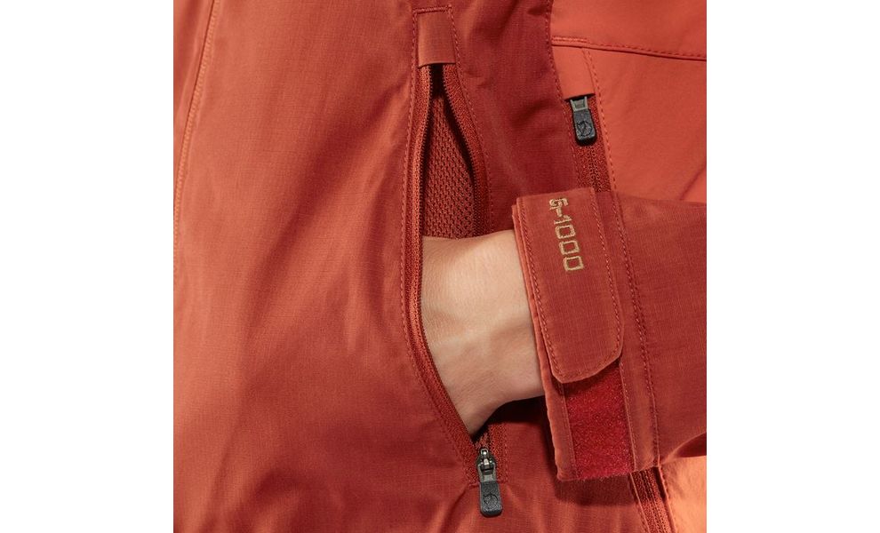 Штормівка жіноча Fjallraven Abisko Lite Trekking - 86131 (321-333/Cabin Red-Rowan Red), Колір виробника: 321-333/Cabin Red/Rowan Red, Розмір: XS, зображення 12