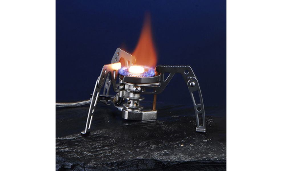Туристичний газовий пальник зі шлангом, підігрівом та п'єзопідпалом BRS-6 під різьбовий балон, зображення 3