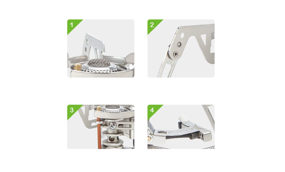 Туристичний газовий пальник зі шлангом, підігрівом та п'єзопідпалом BRS-6 під різьбовий балон, зображення 4