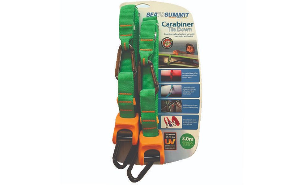 Ремені стяжні Sea to Summit Carabiner Tie Down 28 мм, 300 см, Ширина: 28, Довжина: 300, Колір: Orange/Green, зображення 2