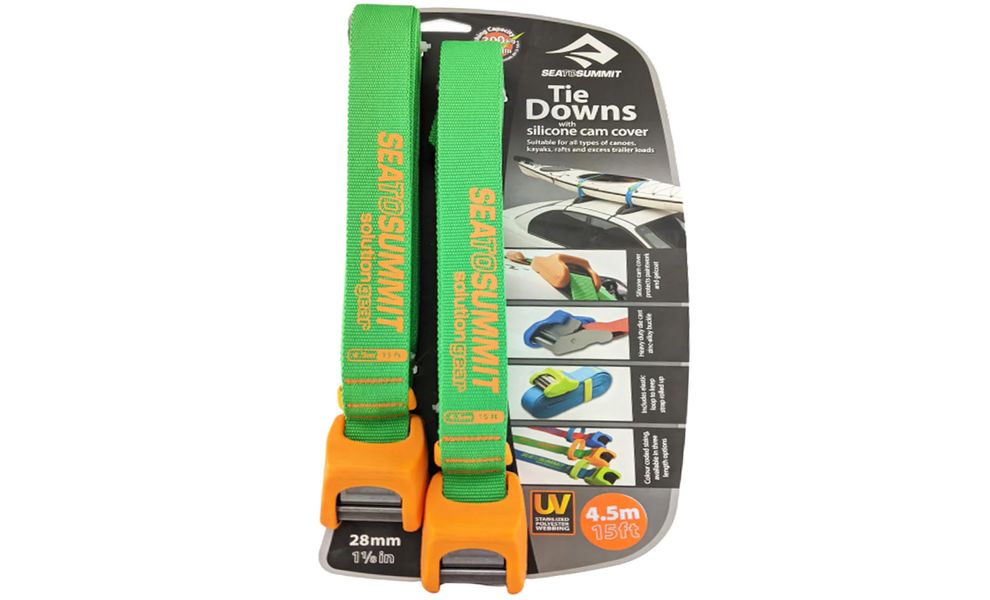 Ремені стяжні Sea to Summit Tie Down with Silicone Cover 28 мм, 450 см, Ширина: 28, Довжина: 450, Колір: Orange/Green, зображення 2