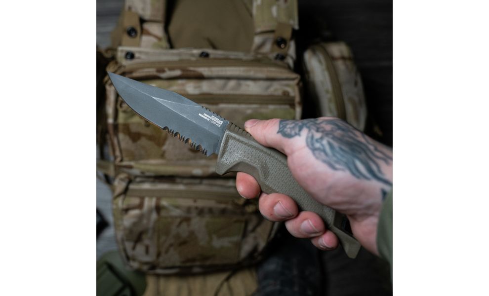 Ніж SOG Recondo FX - напівсерейторний (Flat Dark Earth), Колір руків'я: FDE, зображення 8