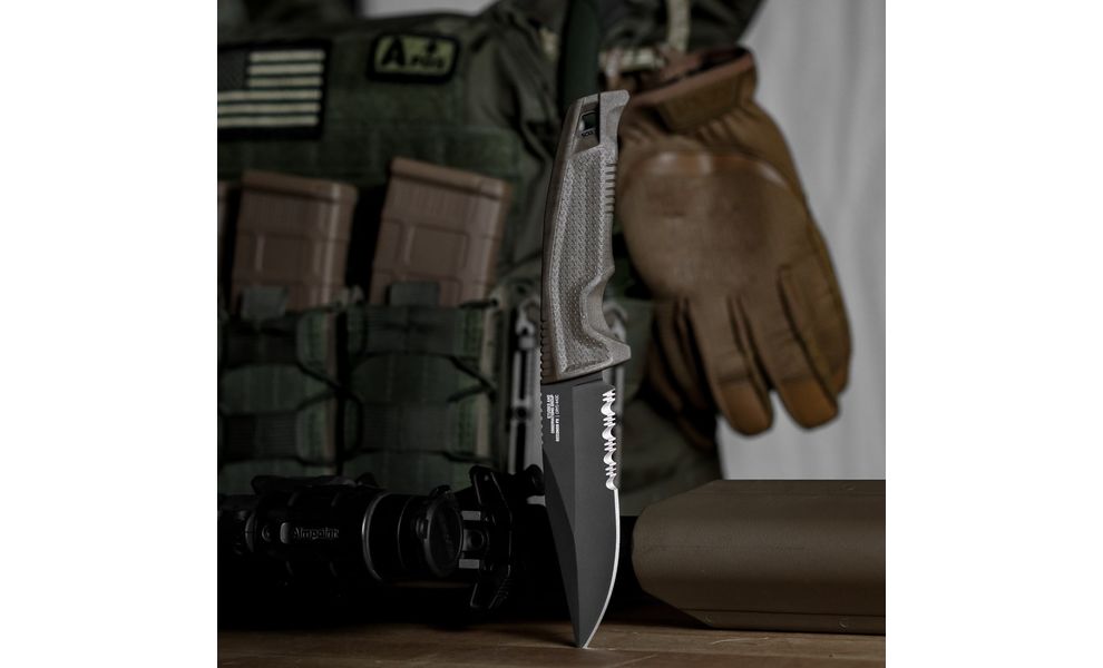 Ніж SOG Recondo FX - напівсерейторний (Flat Dark Earth), Колір руків'я: FDE, зображення 10