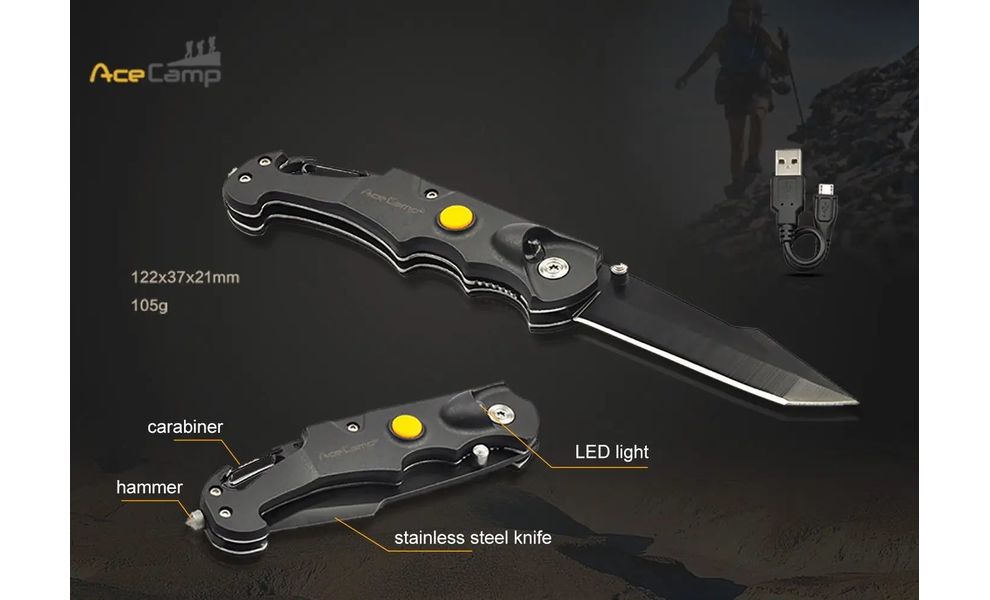 Ніж AceCamp 4-function Folding Knife, зображення 11