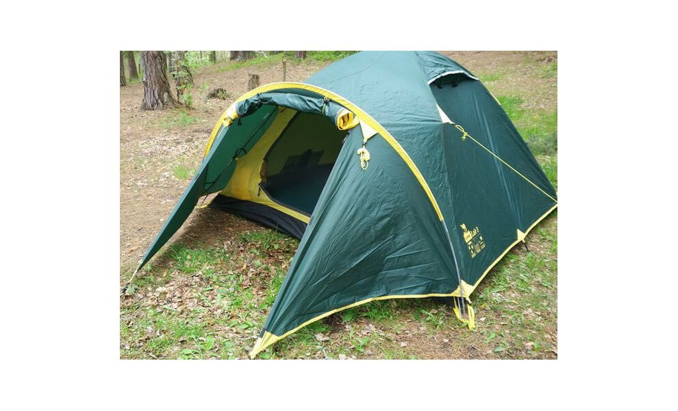 2-місний намет Tramp Lair 2 V2 (2022): двошаровий, з тамбуром, Кількість місць: 2, Колір: Green/Yellow, зображення 4