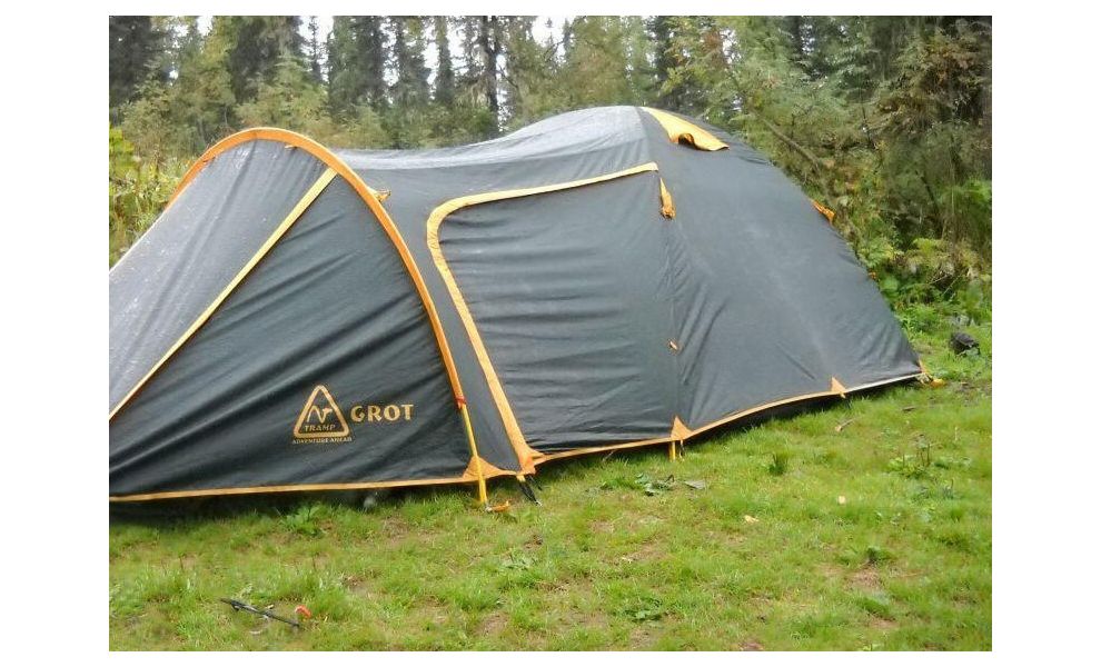 Намет Tramp TRT-036 Grot 3 V2 (Green/Yellow), 3-місний, зображення 3