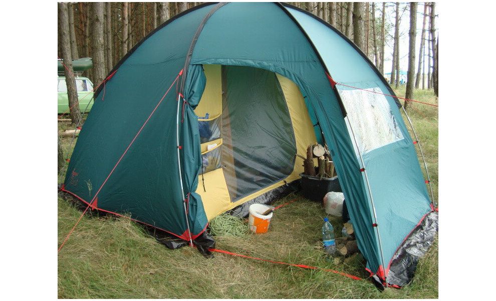 3-місний кемпінговий намет Tramp Bell 3 V2, Кількість місць: 3, Колір: Storm Green/Red, зображення 27