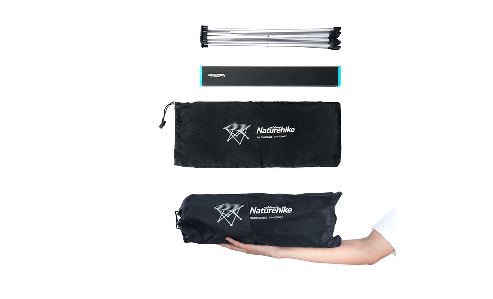 Розкладний стіл Naturehike NH19Z008-Z - L (Rock Black) 68х46х40,5 см, Тип розміру: L, Колір: Rock Black, зображення 6