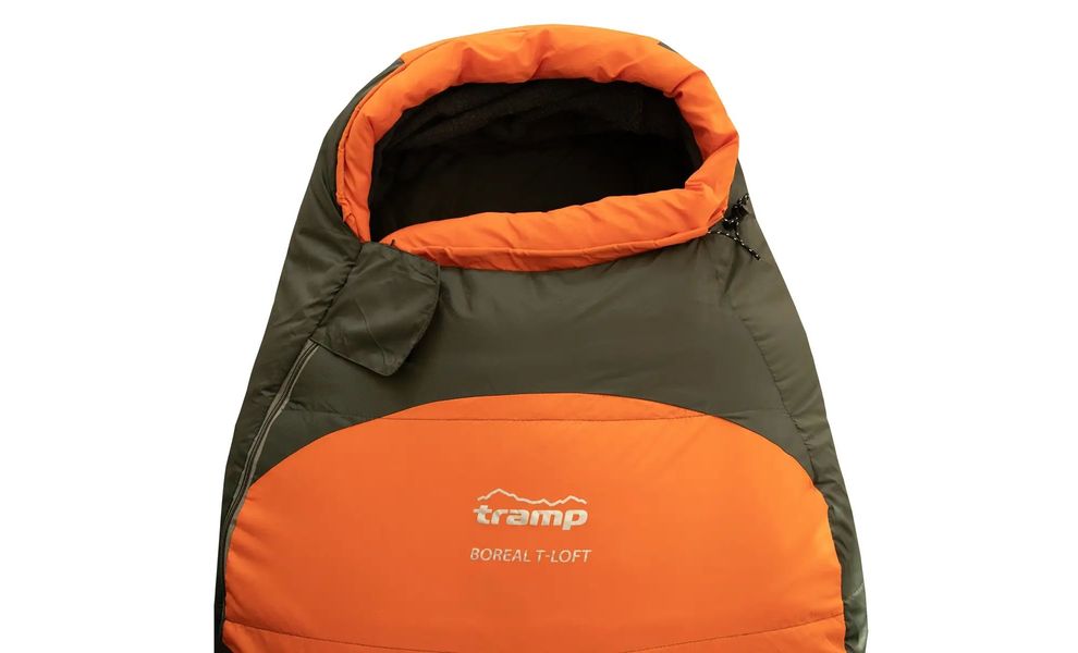 Демісезонний туристичний спальник Tramp Boreal - Long (Orange) до 0°C: з капюшоном, Максимальний зріст користувача: 200, Сторона застібки: права, зображення 4