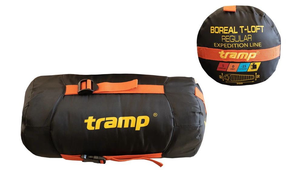 Демісезонний туристичний спальник Tramp Boreal - Regular (Orange) до 0°C: з капюшоном, Максимальний зріст користувача: 185, Сторона застібки: ліва, зображення 14