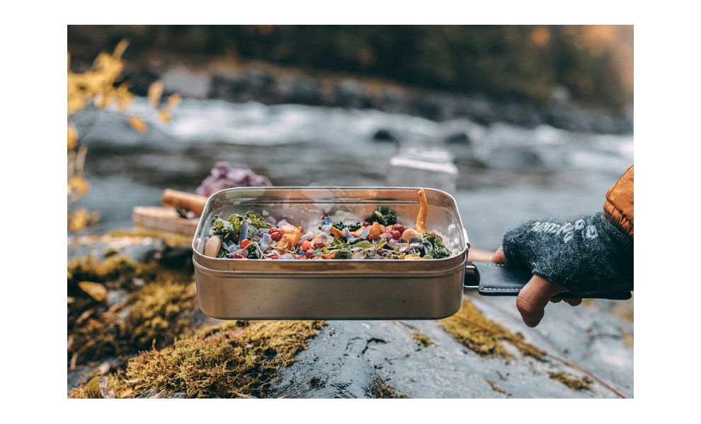 Туристичний контейнер для їжі зі складною ручкою Trangia Mess Tin 309R Large на 1300 мл, алюміній, Тип контейнеру: з ручкою, Об'єм: 1300, Колір: Red, зображення 4