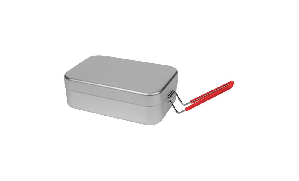 Туристичний контейнер для їжі зі складною ручкою Trangia Mess Tin 309R Large на 1300 мл, алюміній, Тип контейнеру: з ручкою, Об'єм: 1300, Колір: Red, зображення 2