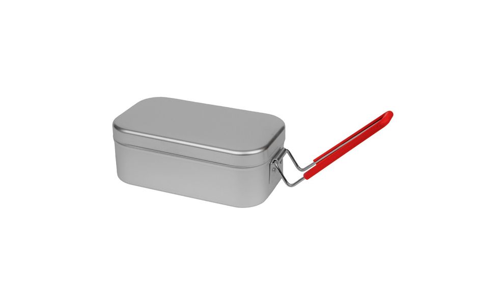 Туристичний контейнер для їжі зі складною ручкою Trangia Mess Tin 310R Small на 750 мл, алюміній, Тип контейнеру: з ручкою, Об'єм: 750, Колір: Red, зображення 2