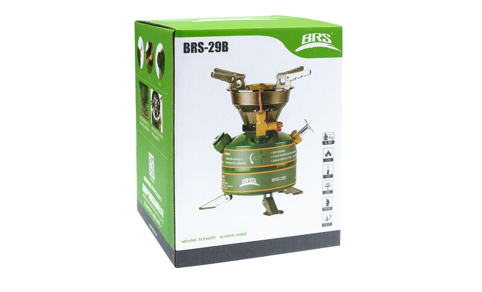 Туристичний рідкопаливний примус з вітрозахистом BRS-29B, зображення 9