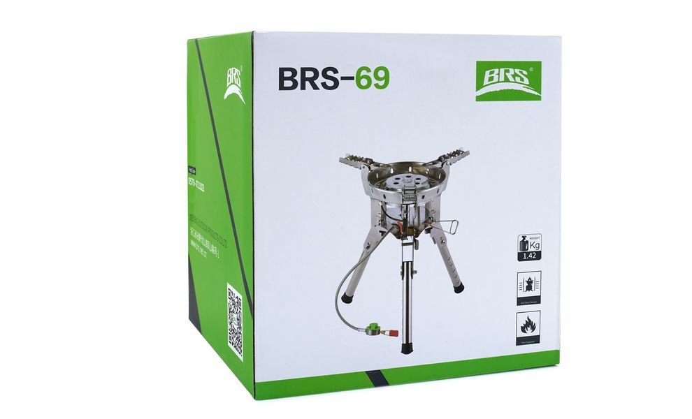 Кемпінговий газовий пальник зі шлангом, підігрівом, п'єзопідпалом та вітрозахистом BRS-69 під різьбовий балон, зображення 11