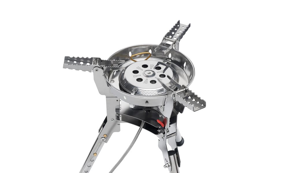 Кемпінговий газовий пальник зі шлангом, підігрівом, п'єзопідпалом та вітрозахистом BRS-69 під різьбовий балон, зображення 4