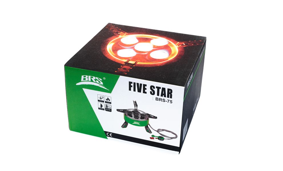 Туристичний газовий пальник зі шлангом BRS-75 Five Star під різьбовий балон, зображення 8