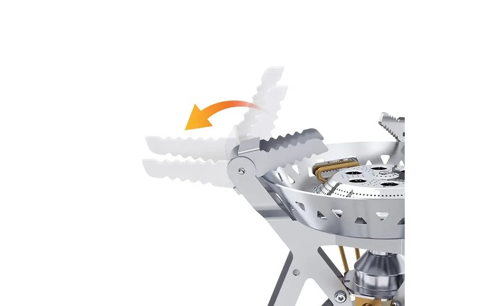 Кемпінговий газовий пальник зі шлангом, підігрівом та вітрозахистом Naturehike NH20RJ009 під різьбовий балон, зображення 2