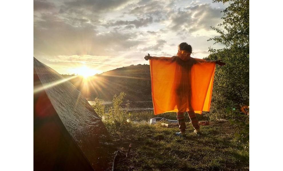 Дощовик-пончо AceCamp Vinyl Rain Poncho (Orange), Колір: Orange, зображення 4