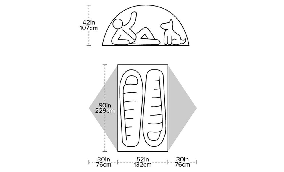 2-місний намет Big Agnes Blacktail 2: двошаровий, Кількість місць: 2, Колір: Green, зображення 2