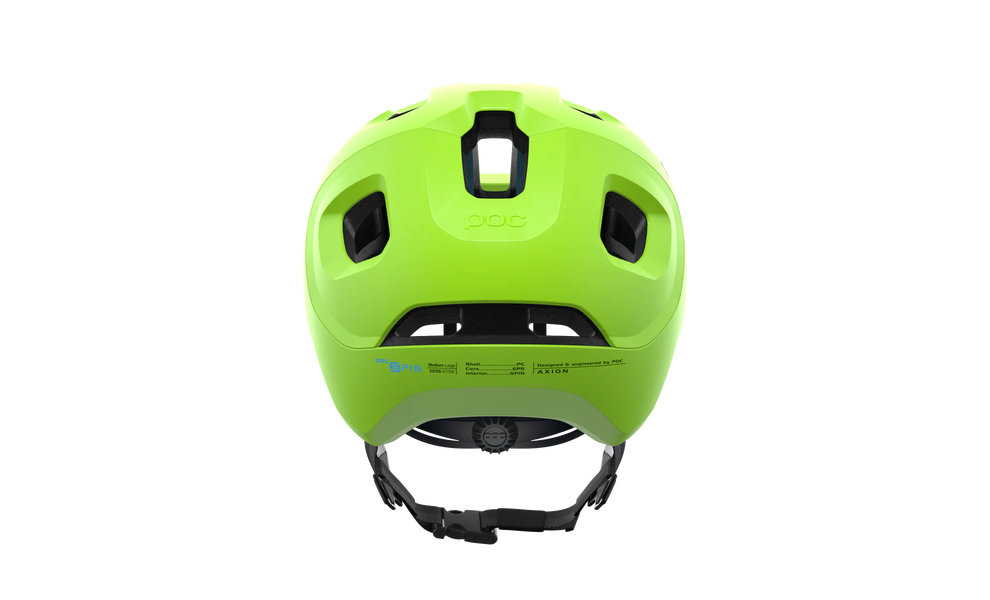 Велошолом POC Axion SPIN (Fluorescent Yellow/Green Matt), Колір: Fluorescent Yellow/Green Matt, Розмір: XL-XXL/59-62, зображення 2