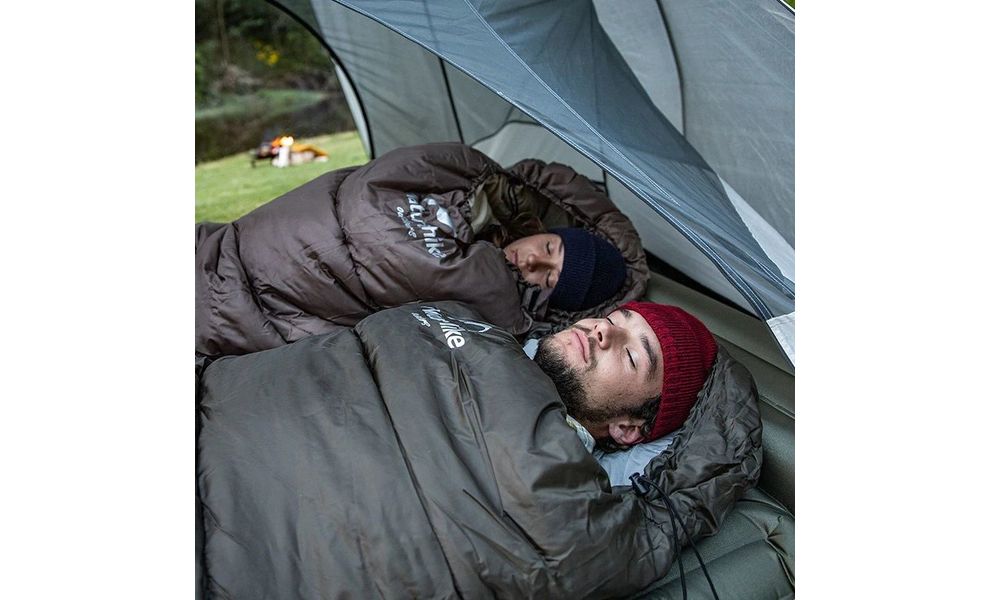 Демісезонний кемпінговий спальник-ковдра Naturehike NH20MSD07 - U350 (Brown) до -2°C: з капюшоном, Максимальний зріст користувача: 195, Колір: Brown, Сторона застібки: права, зображення 7