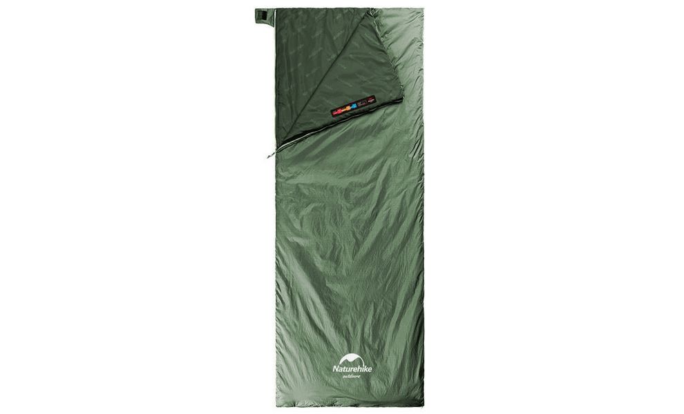 Літній кемпінговий спальник-ковдра Naturehike NH21MSD09 - LW180 XL (Pine Green) до 8°C, Максимальний зріст користувача: 195, Колір: Pine Green, Сторона застібки: права, зображення 2