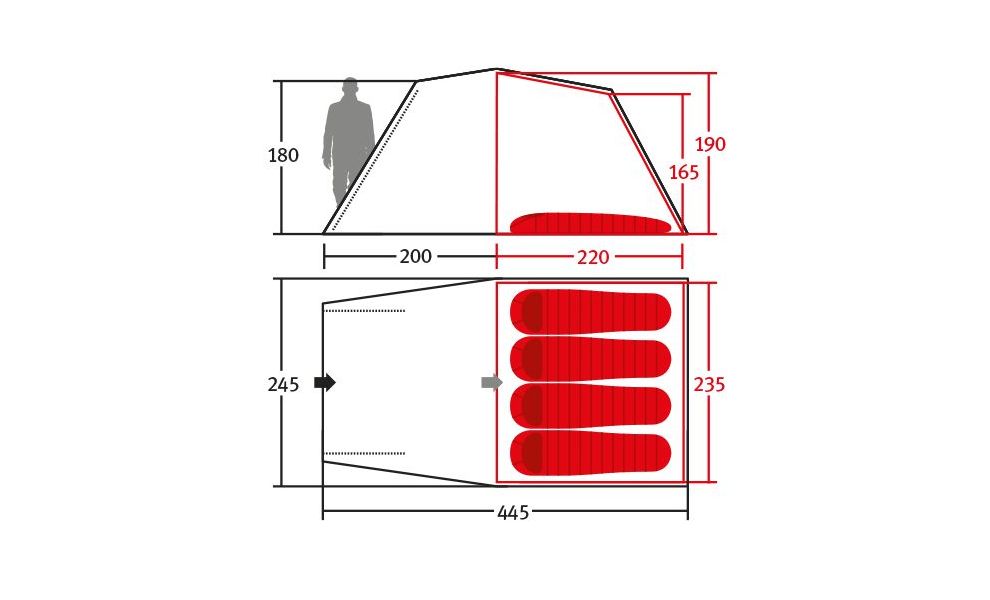 4-місний кемпінговий намет Wechsel Voyager 4, зображення 2