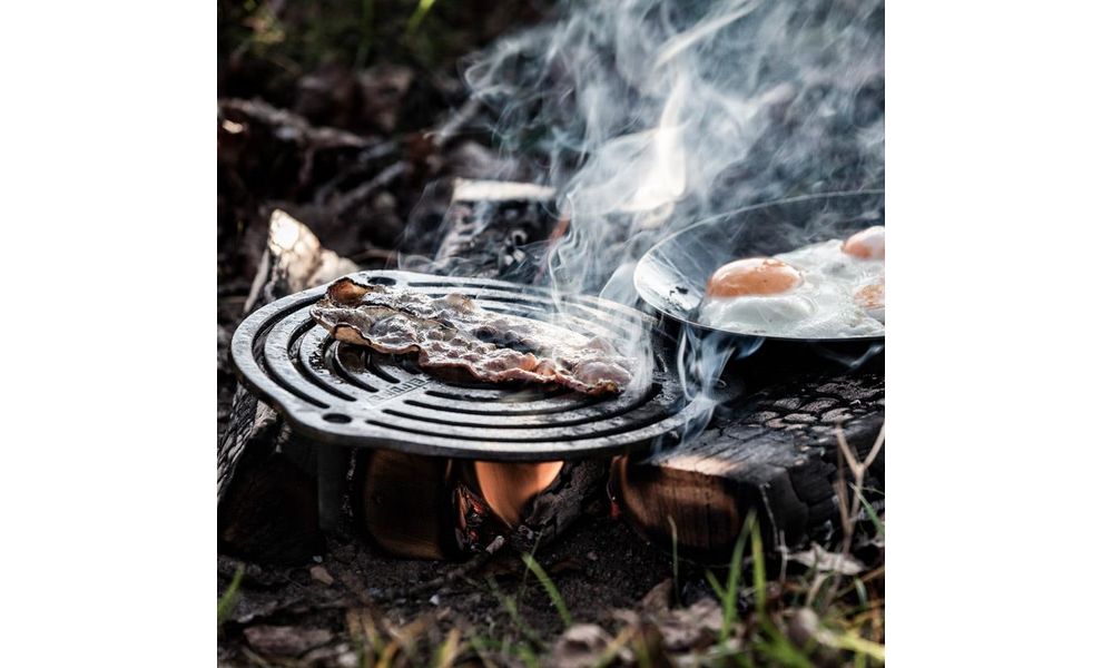 Чавунна підставка з ніжками 4-в-1 Petromax Cast-Iron Stack Grate для казанів-жаровень Dutch Oven, 23 см, Різновид: Ø23 см, з ніжками, зображення 6