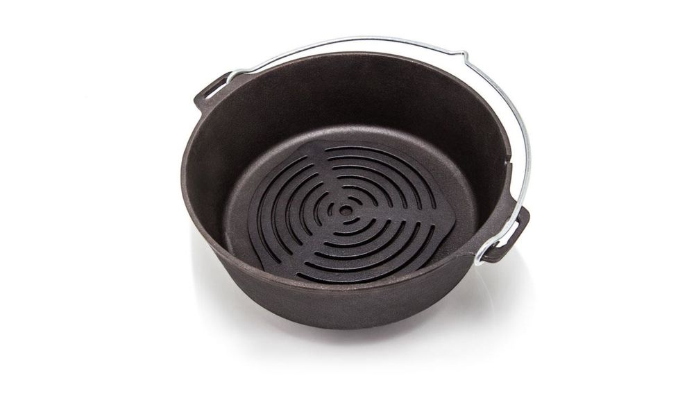 Чавунна підставка 4-в-1 Petromax Cast-Iron Trivet для казанів-жаровень Dutch Oven, 23 см, Різновид: Ø23см, без ніжок, зображення 3