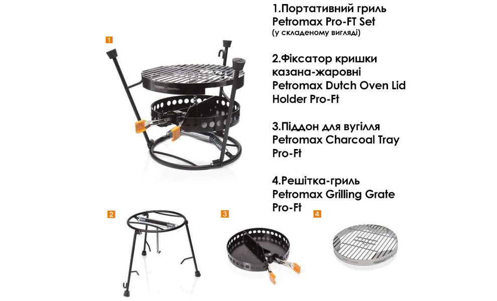 Портативний вугільний гриль Petromax Pro-FT Set, зображення 16
