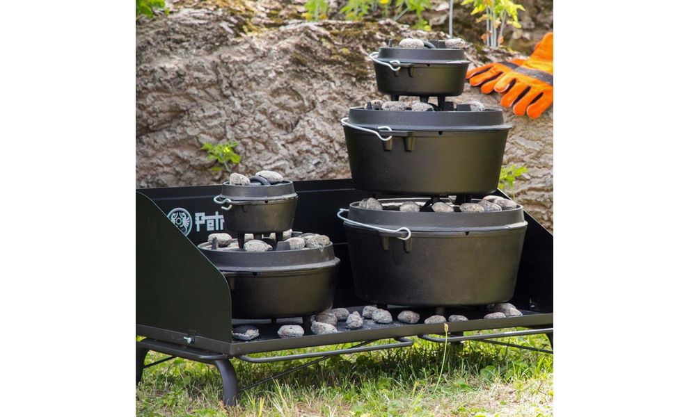 Металевий стіл для готування на вугіллі з Petromax Dutch Oven, 90x45 см, Різновид: розмір стільниці - 90x45 см, зображення 4