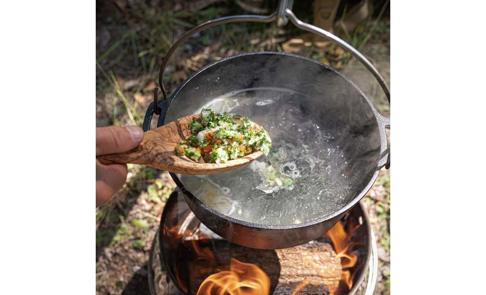 Туристична дерев'яна миска-черпачок Petromax Flat Bowl Olive Wood, 25 см, Тип розміру: довжина - 25 см, зображення 3
