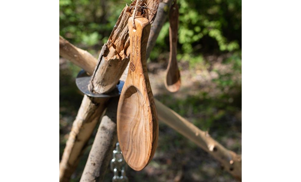 Туристична дерев'яна миска-черпачок Petromax Flat Bowl Olive Wood, 23 см, Тип розміру: довжина - 23 см, зображення 6