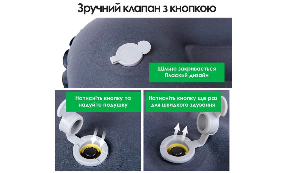 Туристична надувна подушка Naturehike NH17T013-Z (Orange), Колір виробника: Orange, зображення 3