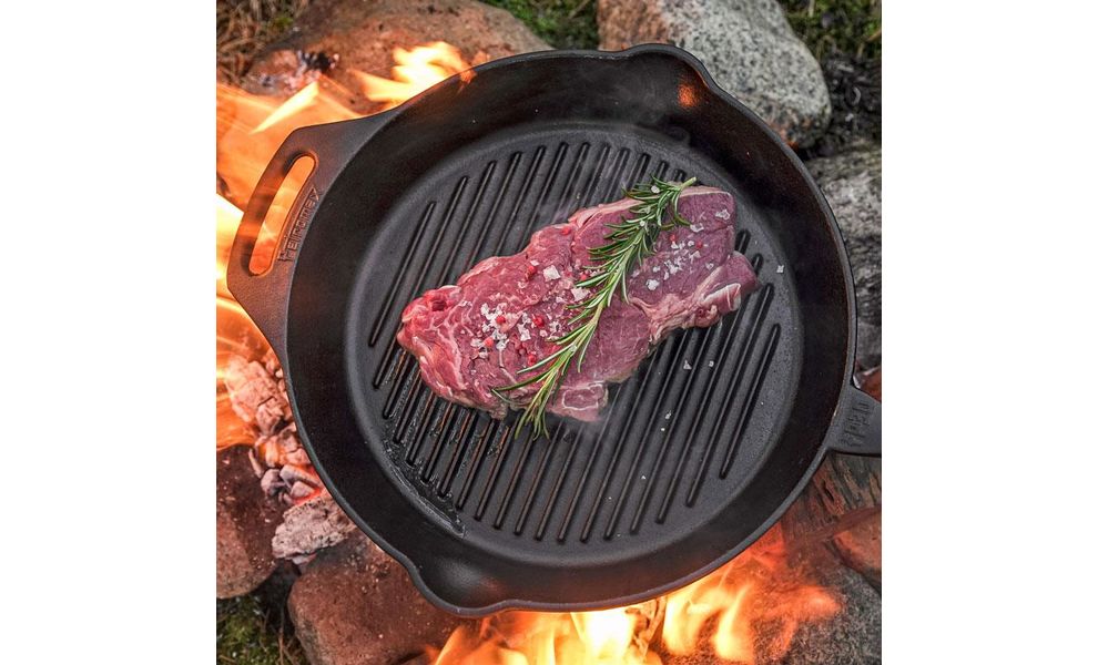 Чавунна сковорода-гриль Petromax Grill Fire Skillet, Ø30 см (з довгою ручкою), Тип конструкції: з довгою ручкою, Діаметр верхній: 30, зображення 3