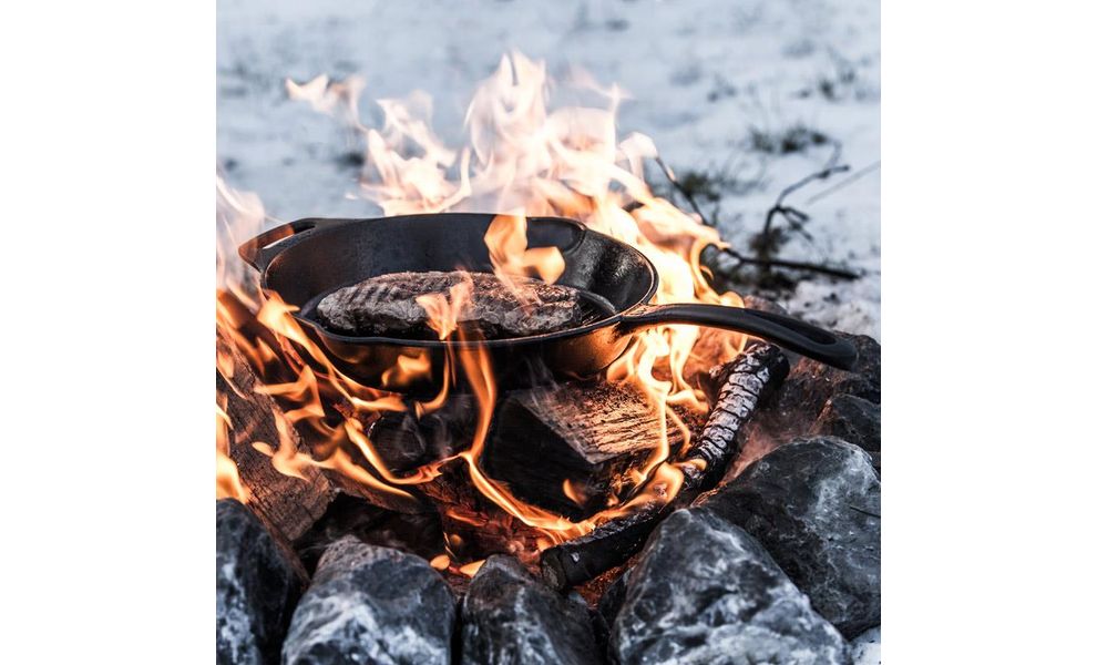 Чавунна сковорода-гриль Petromax Grill Fire Skillet, Ø30 см (з довгою ручкою), Тип конструкції: з довгою ручкою, Діаметр верхній: 30, зображення 4