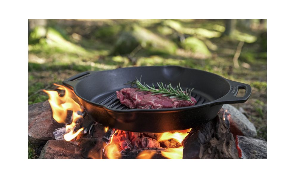 Чавунна сковорода-гриль Petromax Grill Fire Skillet, Ø30 см (з ручками-петлями), Тип конструкції: з ручками-петлями, Діаметр верхній: 30, зображення 5