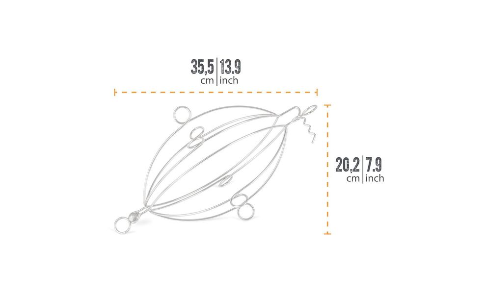 Підвісний кошик-гриль для запікання над вогнищем Petromax Hanging Poultry Grill Basket, зображення 5