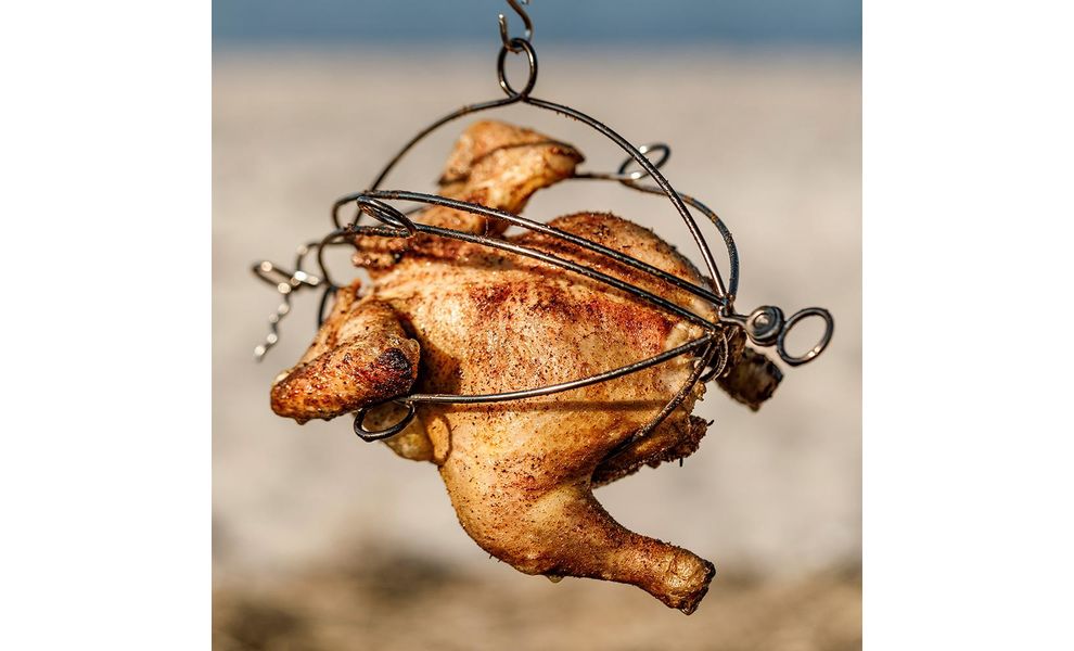 Підвісний кошик-гриль для запікання над вогнищем Petromax Hanging Poultry Grill Basket, зображення 6